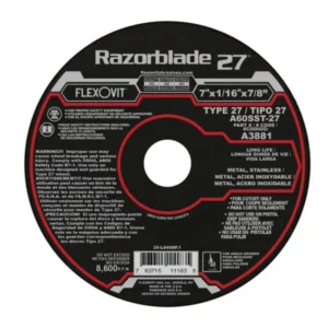 DISCO DE CORTE 7 X 1/16 X 7/8 TIPO 27